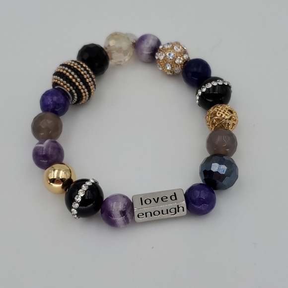 Alexa's Angels Purple Amethyst Stretch Bracelet - Picture 5 of 6